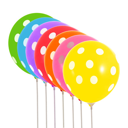 Globo Impreso Con Puntos #12 10pz