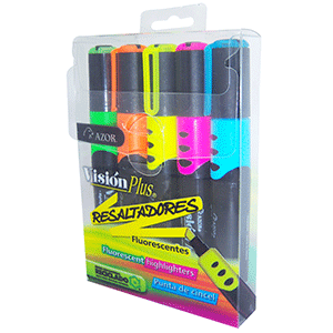 MARCATEXTO VISION COLORES SURTIDOS BLISTER CON 5 PIEZAS