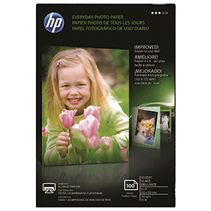 PAPEL FOTOGRAFICO HP 4X6 CON 100 HOJAS