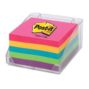 Post-It Cubo 3x3 Neón 390 Hojas Con Porta notas – EnvasesyEmpaquesMX